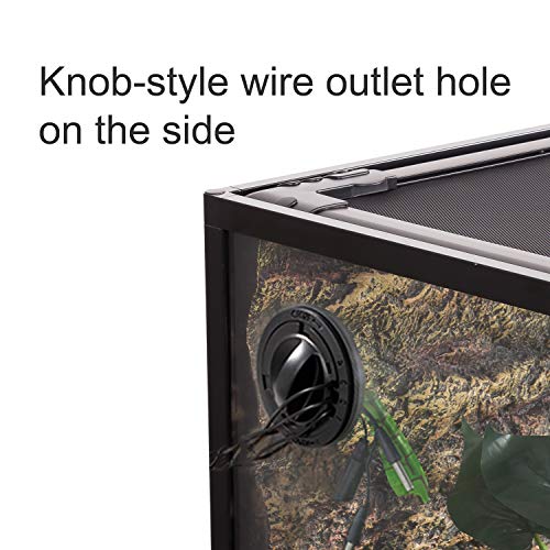 REPTI ZOO 67Gallon Reptile Large Terrarium Upgrade Glass Front Opening Tank Sliding Door with Screen Ventilation Reptile Terrarium About 48" x 18" x 18"(Knock-Down) - color: Reptile Terrarium - Sliding Door