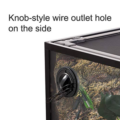 REPTI ZOO 67Gallon Reptile Large Terrarium Upgrade Glass Front Opening Tank Sliding Door with Screen Ventilation Reptile Terrarium About 48" x 18" x 18"(Knock-Down) - color: Reptile Terrarium - Sliding Door