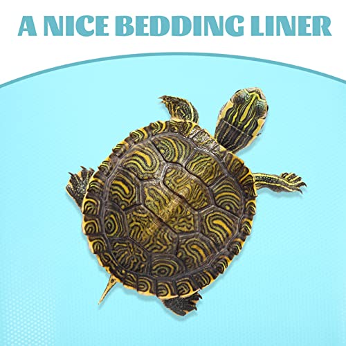 Ipetboom Crawling Blanket Leopard Print Bedding Leopard Rug Reptile Supplies Reptile Terrarium Liner Substrate Reptile Terrarium Floor Liner Breading Shaker Container Gecko Tank Accessories - color: Sky-blue