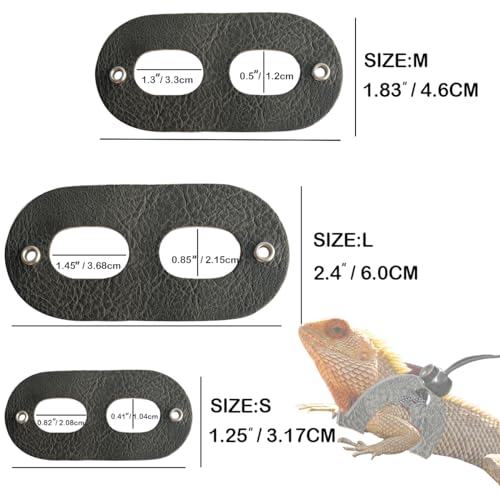 Leopard Gecko Portable Carrier with Leather Harness and Leash Set,Small Animal Travel Cage with Transparent Window,Lizard Carrier for Hamster Rabbit Gerbil Hedgehog Sugar Glider - color: Black