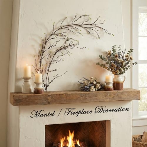 118"Faux Hanging Curly Willow Grapevine Bendable Tree Branche Wall Greenery | Long Realistic Fake Wood Greenery Twigs Stems Artificial Garland Plants For Porch Garden Mantel Arch Room Halloween Decor