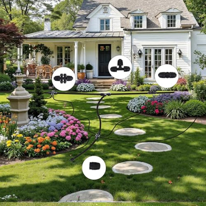 Inntop 40FT 1/2 Inch Drip Irrigation Tubing Extension Hose, 1/2" Main Line Watering Tube for Expanding Garden Irrigation Systems with 4pcs Quick Connector (No Drip Emitters No 1/4" Tubing）