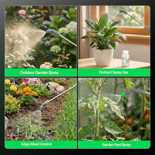 VIVOSUN 1.35 Gal/5L Pump Sprayer, Garden Water Sprayer for Plants, Weeds & Lawn Care, with 3 Nozzles, 50'' Long Hose & Pressure Relief Valve (Pack of 2) - size: 1.35 gal (Pack of 2)