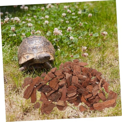 POPETPOP Reptile Terrarium Bark Chips 1 Bag Pine Bark for Tanks Decor | Natural Texture, Easy Placement, Small Pets, Single-Pack Supply, Polished Finish, Tidy Accent Piece, Daily Setup