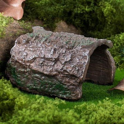 Mygeromon Reptile Hides Leopard Gecko Hideout Resin Caves Tank Accessories | 2 Pcs
