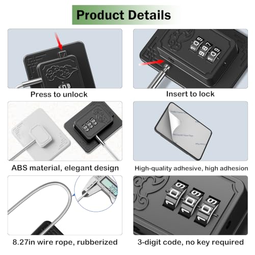 2 Pack Refrigerator Locks, 3 Digit Code, Black | Easy Install Freezer Lock, Combination Lock, Child Proof Cabinet Locks, For Refrigerators, Drawers, Closets, Windows - color: Black-2Pack