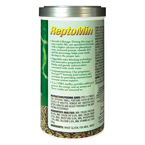 Tetra TetraFauna PRO ReptoMin Pro Sticks Juvenile Turtle Formula Daily Diet for Aquatic Turtles, 12 oz - size: 12 Ounce (Pack of 1), style: Juvenile Turtle