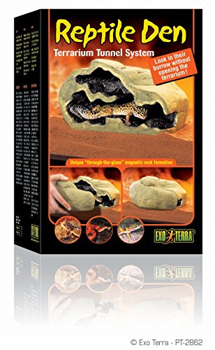 Exo Terra Reptile Den, Hideout Tunnel System for Terrariums, Medium, PT2862 - size: Medium