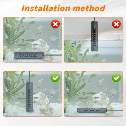 Upgraded 200W Intelligent Aquarium Heater,59°F-93°F Submersible Fish Tank Heater with Intelligent Digital Display Controller and Auto Power Off for 10-55 Gallon Freshwater Saltwater Fish Tanks - size: 10-55 Gallon 200W