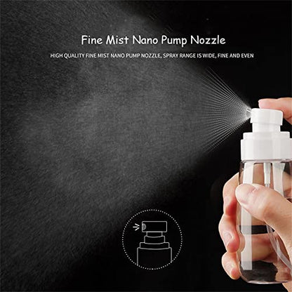 Empty Fine Mist Spray Bottles 2oz Small Travel Perfume Atomizer for Essential oil Perfume Hair Makeup 10 Pack - color: 2oz - Pack 10