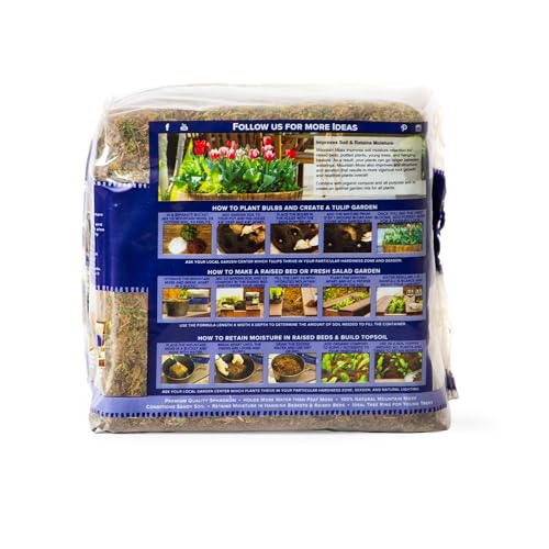 SuperMoss 23820 Mountain Moss Green Sphagnum, Mini Bale, Natural Dried