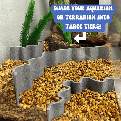 REEFSHAPE Aquarium or Terrarium Substrate Cliffs Combo Pack | Separate Substrate Layers in Aquariums or Terrariums to Create Cliffs & Depth | Made in USA (Cliff Combo, Gray) - color: Cliff Combo, Gray