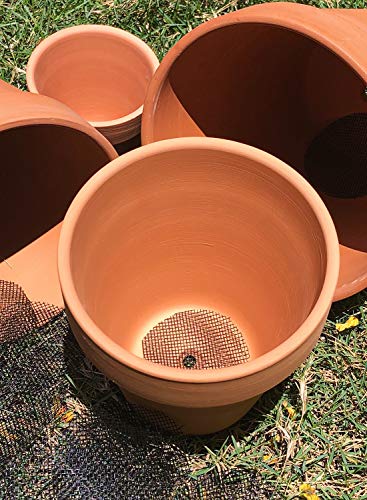 LE TAUCI Plant Pot Hole Mesh Pads, 2-Inch Round Flower Pot Drainage Covers, Prevent Soil Loss, Durable Reusable, Bonsai Bottom Grid Mat, Gardening Essentials, 50-Pack - size: 2*2 inches