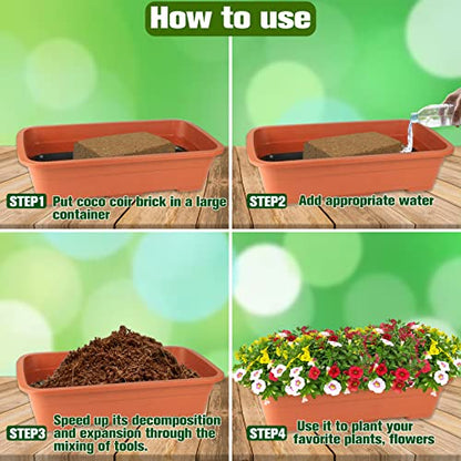 Organic Coco Coir Brick, Premium Coconut Coir for Plants, 1 Pack | 100% Coconut Fiber, Low EC & pH Balance Seed Starter Potting Soil for Plants, Herbs Houseplants Bonsai Vegetables Flowers