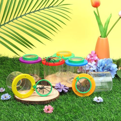 Coopay 24 Pcs Insect Bug Viewer for Kids - Bug Jars, Critter Insect Cage, Bug Container, Bug Catcher, Magnifying Insect Box for Children, Kids Science Nature Exploration Collecting Kit - style: 24 Pack Set