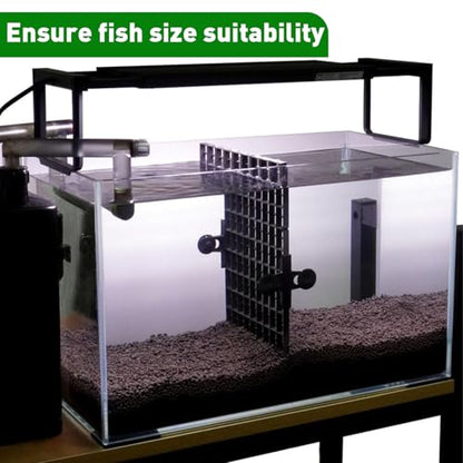 LINLAN Aquarium Fish Tank Dividers Set, 8 Pcs 30X30 cm Aquarium Grid Plastic with 6 Pcs Sucker Clips and 20 Pcs Cable Ties, Egg Crate for Fish Isolation(White) - color: White, size: L