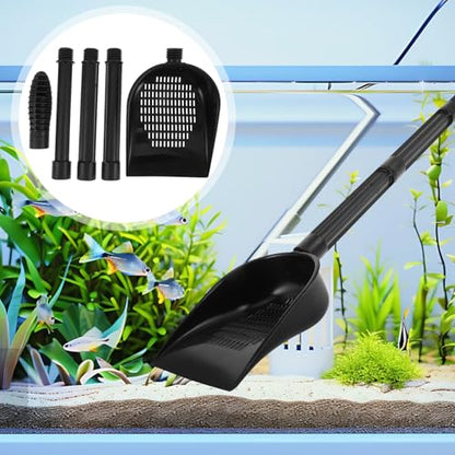 NUOBESTY Detachable Handle Aquarium Gravel Sand Shovel Multifunctional Fish Tank Cleaner for Sand Debris Removal Reach Areas Use for Aquariums Fish Tanks Reptile Habitats
