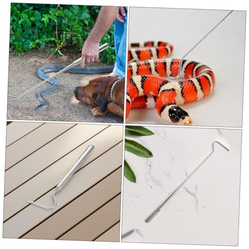 Extendable Stainless Steel Snake Hook for Reptile Handling Compact Design for Catching and Control of Corn Snakes and