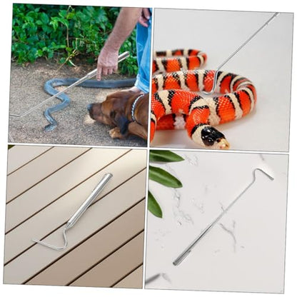 Extendable Stainless Steel Snake Hook for Reptile Handling Compact Design for Catching and Control of Corn Snakes and