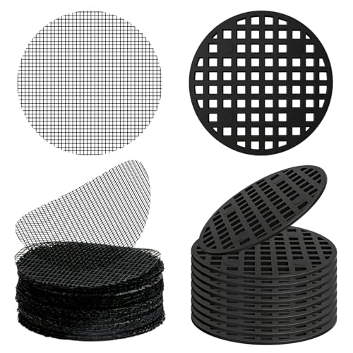 60 Mesh Screen for Planter Pots, Plant Drainage Insert, Pot Grid Mats Pads | 50PCS Mesh Screens + 10PCS Pot Bottom Grid Mats, 2 Inch Breathable Reusable Flower Pot Hole Pads For Indoor Outdoor Planters - size: 2 Inch