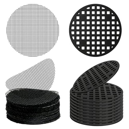 60 Mesh Screen for Planter Pots, Plant Drainage Insert, Pot Grid Mats Pads | 50PCS Mesh Screens + 10PCS Pot Bottom Grid Mats, 2 Inch Breathable Reusable Flower Pot Hole Pads For Indoor Outdoor Planters - size: 2 Inch
