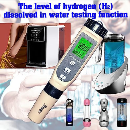 4-in-1 Digital pH/ORP / H2 / Temp Meter with ATC, 0.01 Resolution High Accuracy Hydrogen Concentration Tester for Drinking Water Hydroponics Aquariums Swimming Pool Laboratory - style: 4-in-1 liquid tester pH/ORP/H2/Temp