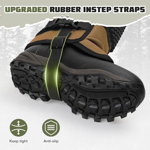 Snake Gaiters, 1200D Waterproof Snake Chaps Snake Gaiters for Men Women, Adjustable Snake Bite Protection Snake Guards for Legs Men, Snake Proof Gaiters for Hiking Hunting - color: Khaki