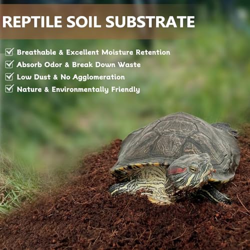BNOSDM 2PCS Reptile Soil Substrate,Natural Terrarium Bedding,Snake Bedding, Fluffy Reptile Tank Substrate for Tortoise Hermit Crab Tarantulas Lizards - color: 2PCS 0.79gal(Total 1.58gal)