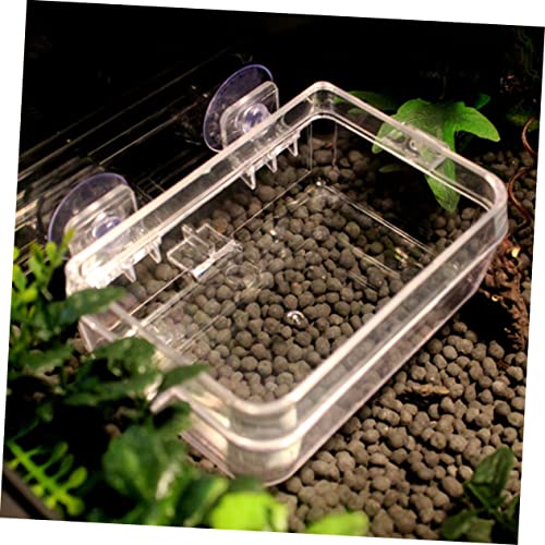 Crested Gecko Food Dish Escape Feeder Suction Cup for Reptile Habitat Accessories