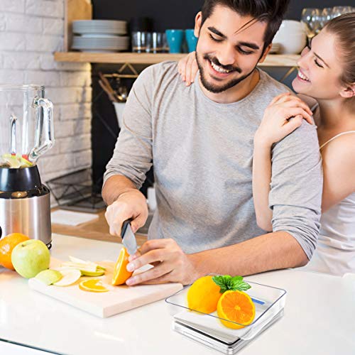 Fuzion Small Gram Scale 3000g, Digital Kitchen Food Scale, Gram and Ounce | 0.1g Accuracy, 6 Modes, 2 Trays Included, LCD Display, Tare, Piece Counting, For Food, Coffee, Cooking, Herb, Reptiles, Coins - color: Silver