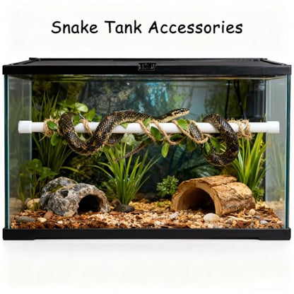 Snake Climbing Stick, Ball Python Tank Accessories, Retractable & Detachable Snake Climbing Toy for Ball Pythons, Lizards, Tarantulas, Geckos, Tree Frogs, Etc. (11.69inch-19.7inch)