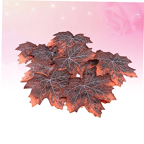 Sosoport 12pcs Maple Leaf Litter Reptile Tank Decor Reptisoil Snakes Lizards Cage Decor