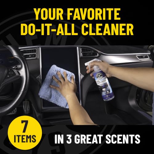 Chemical Guys, Total Interior Cleaner Variety Kit, New Car & Black Cherry | Sample two aromas in one box, a one-step spray for dashes, seats, door panels and screens, boxed ready to gift - size: 48 Fl Oz (Pack of 1), style: BAG KIT