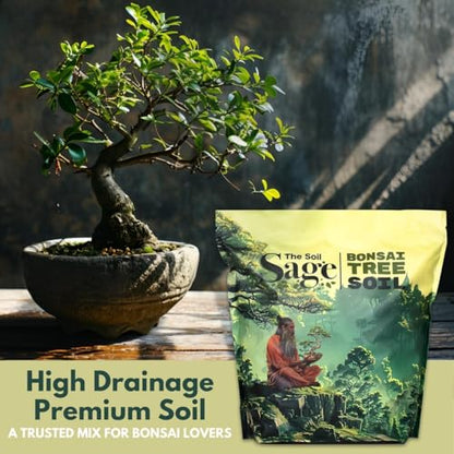 5 Qt Premium Bonsai Mix with Akadama | High Drainage Potting - USA Made - style: Bonsai Soil / 5 QT