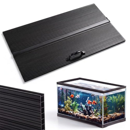 Sieral Aquarium Lids Canopy Set, 30 x 12 Inch, Black, 1 Pcs | Polycarbonate Greenhouse Panels, 29 x 11.38 x 0.24 In, for 20/29/37 Gallon 30" x 12" Aquarium without Center Brace - color: Black, size: 30 x 12 Inch