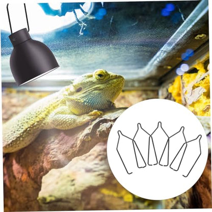 Kisangel 10pcs Reptile Light Cover Clamps for Turtle Tank Gecko Chameleon Cage Accessories Heat Light for Reptiles Lampshade Clips