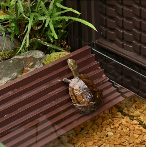 Large Tortoise Habitat Tank with Drainage & Glass Pool,Turtle Habitat Tank | Indoor / Outdoor Reptile Habitat,Aquatic & Terrestrial Turtle Terrarium with Wheels,Ideal for Pet Turtles,Reptile Enclosure