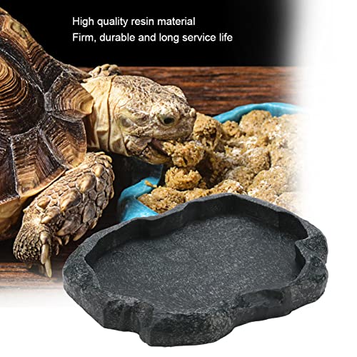ANGGREK Incubation suppliespet Dish for Lizards Reptile Bowl Large Russian Tortoise Water Turtle Food Dishes Bearded Dragon Feeding Medium Snake Shallow Plastic Small Bath 21 by 14 cm (M) - size: Medium