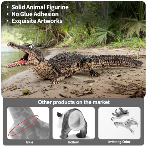 14PCS Reptile Animal Figurines Toys Amphibians Diorama Toys for Kids 3+ | Solid, Safe, Play Figure Playsets with Axolotl, Horned Lizard, Snake, Spider, Chameleon, Fire Salamander, Crocodile Figures - style: 14PCS Reptile Animals-2