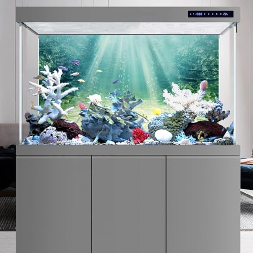 36x24 inches Aquarium Backdrop Underwater Ocean Floor Fish Tank Background | AWERT Aquatic Plant Bubble Terrarium Background - size: 36x24in/90x60cm