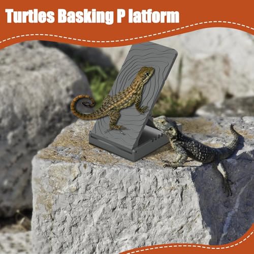 Reptile Climbing Ramp Height Adjustable Foldable Non-Slip | Bearded Dragons Climbing Step Ramp for Lizard Keepers Enclosure Vivarium Tank Frogs Geckos Chameleons Newts Snakes Tortoise - color: Gray