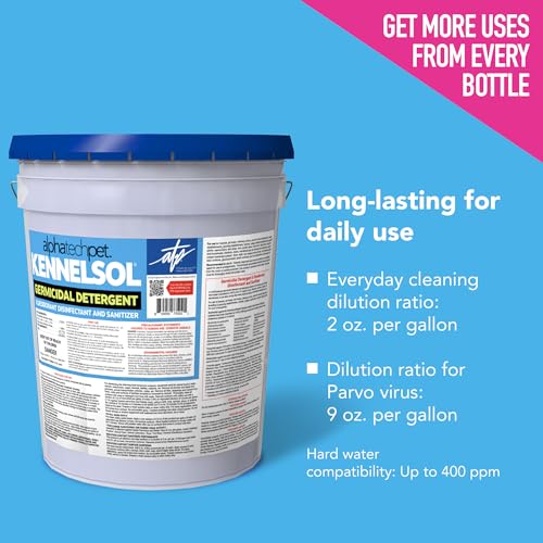 ATP KennelSol Disinfectant & Cleaner for Kennels, 640 fl oz, 1 ct | EPA-Registered, Concentrated Formula, Industrial Germicidal Detergent and Deodorizer for Shelters and Rescue Organizations - size: 640 Fl Oz (Pack of 1)