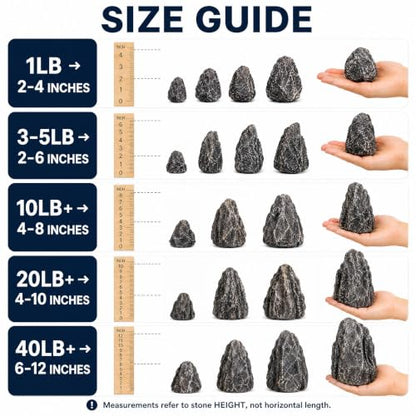Seiryu Stone Aquascaping Rocks, 20 lb (4-10"), Aquarium Stone Set | Beginner to advanced aquascaping • Iwagumi-ready stone selection • Creates depth & perspective • Ideal for planted aquariums - color: Seiryu-Stone, size: 20 lb (4–10")