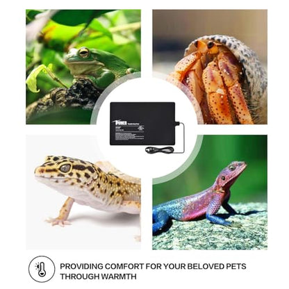 iPower 8x12 Inch Reptile Heat Pad Under Tank Heater, Energy-Efficient & Waterproof Design Terrarium Warmer Mat for Turtles, Lizards, Snakes, 2 Pack - size: 8 X 12 Inch, style: 2 Pack Heat Pad