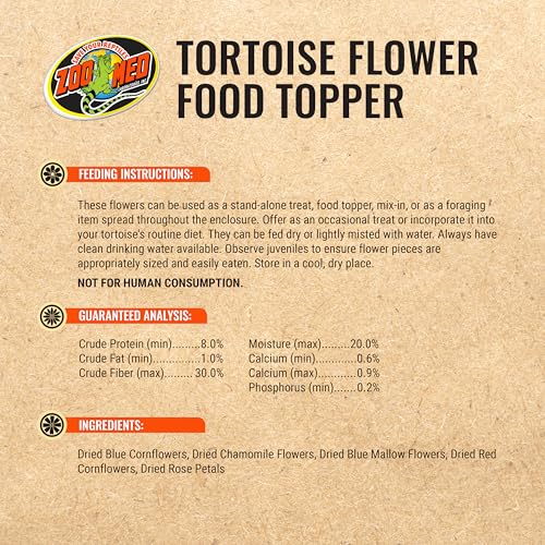 Zoo Med Flower Food Topper for Tortoise and Box Turtle 0.21 ounce - 2 Pack