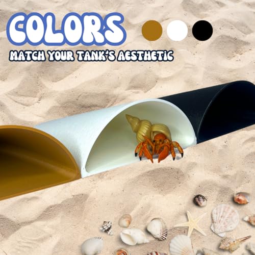 REEFSHAPE Aquarium or Terrarium Pocket Cave | Minimalist Shelter Cave for Fish, Shrimp, Reptiles, Amphibians, & More! | Made in USA (Pocket Cave, Tan) - style: Pocket Cave, Tan