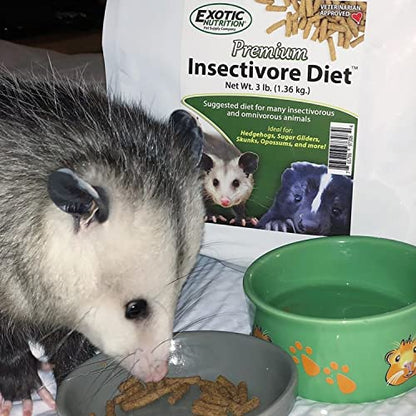 Premium Insectivore Diet (1.25lb) - Healthy Nutritious Chicken Based High Protein Pellet Diet - for Sugar Gliders, Hedgehogs, Opossums, Skunks & Other Insectivores - size: 1.25 Pound (Pack of 1)