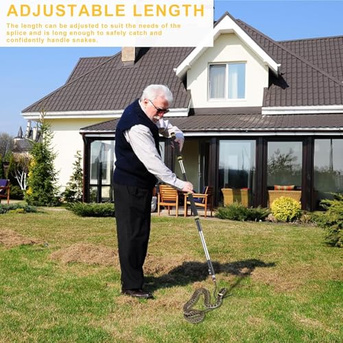 Snake Hook, Stainless Steel Snake Hook and Reptile for Controlling, Moving,Or Catching Snakes 52"-79" - size: 52-79inch