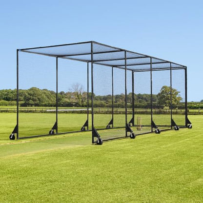 FORTRESS 360° Mobile Cricket Cage [Test Grade] | Pop Up Goals for Cricket | Cricket Set | Cricket Box Netting Cage System | Cricket Net Batting Cage | Sports Equipment - size: 24ft, style: Without Padding