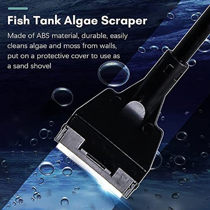 Haofy 5 in 1 Aquarium Fish Tool Cleaning Tools Kit Aquarium Gravel Cleaner Siphon Fish Tool Cleaner Water Changer for Terrarium Aquarium Scissors